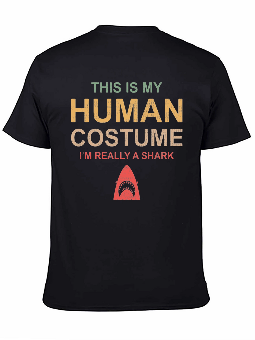 Human Costume Shark T-Shirt - Funny Halloween Tee