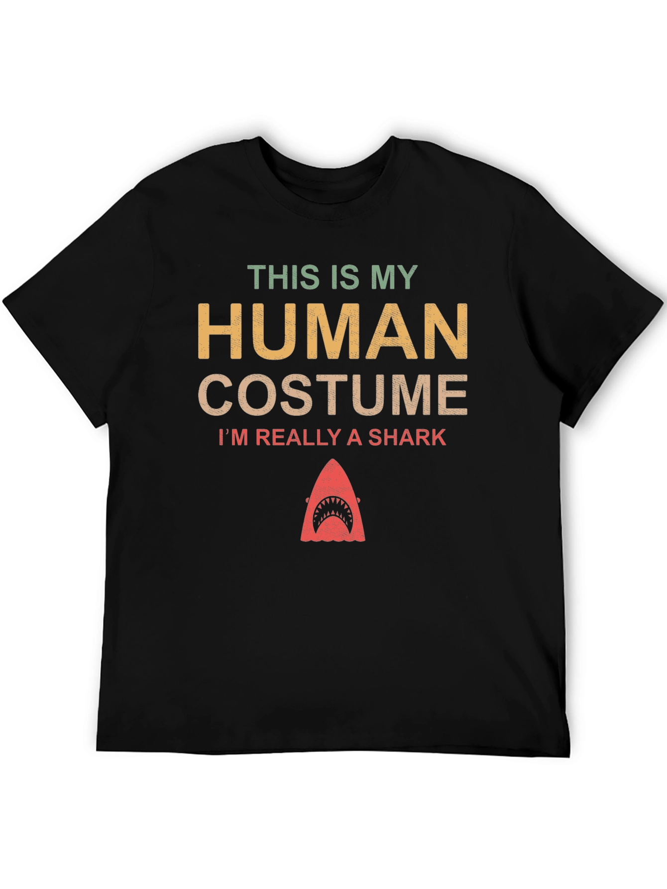 Human Costume Shark T-Shirt - Funny Halloween Tee