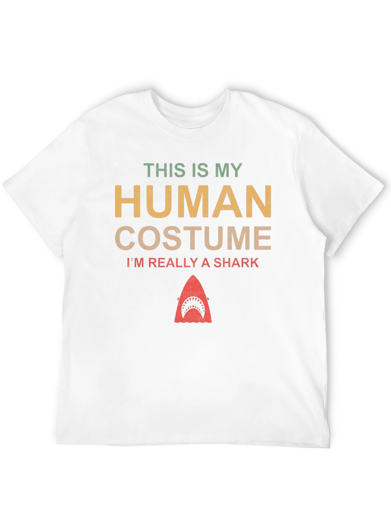 Human Costume Shark T-Shirt - Funny Halloween Tee