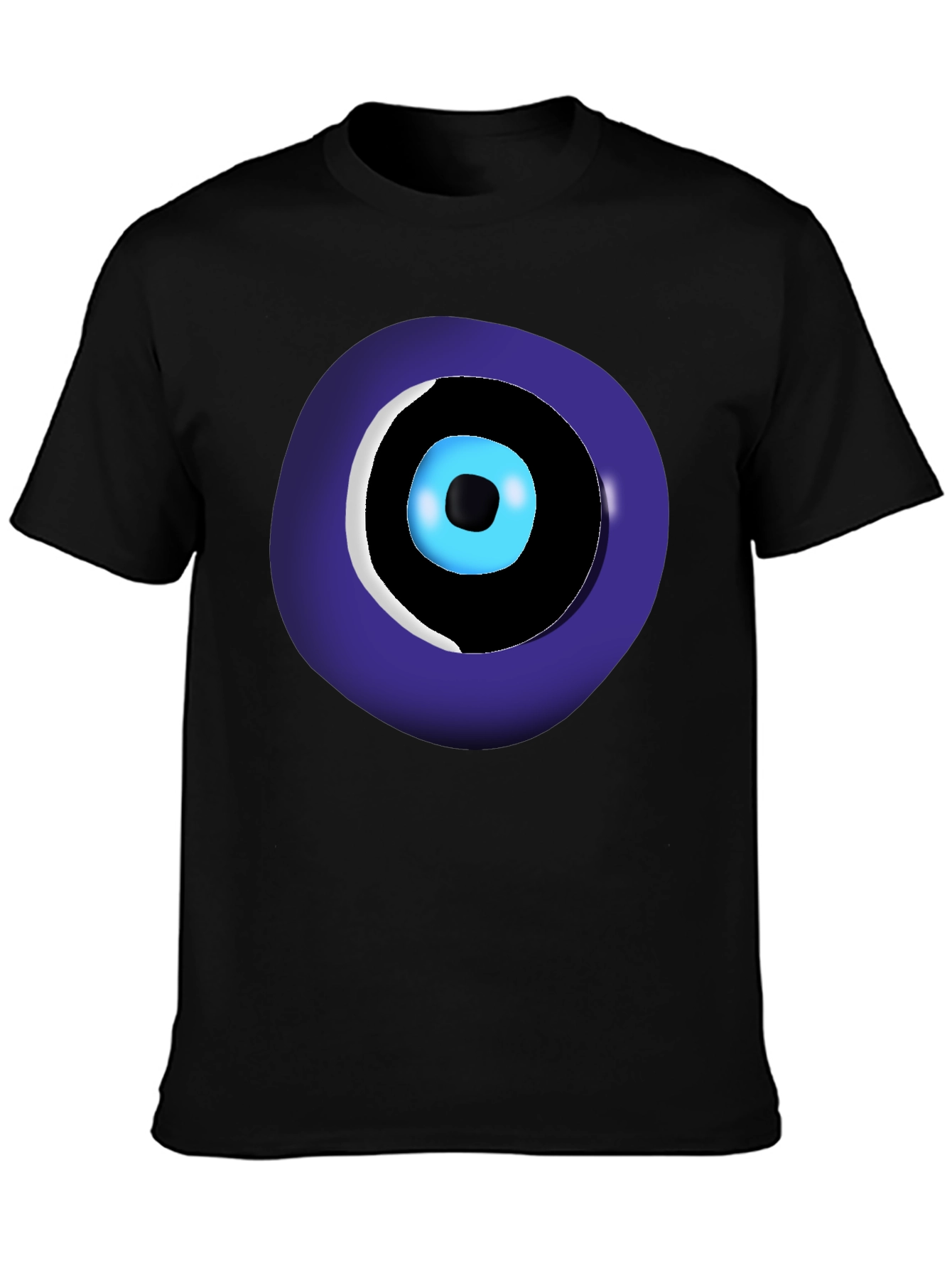 Evil Eye Graphic Tee - Black Unisex Crew Neck