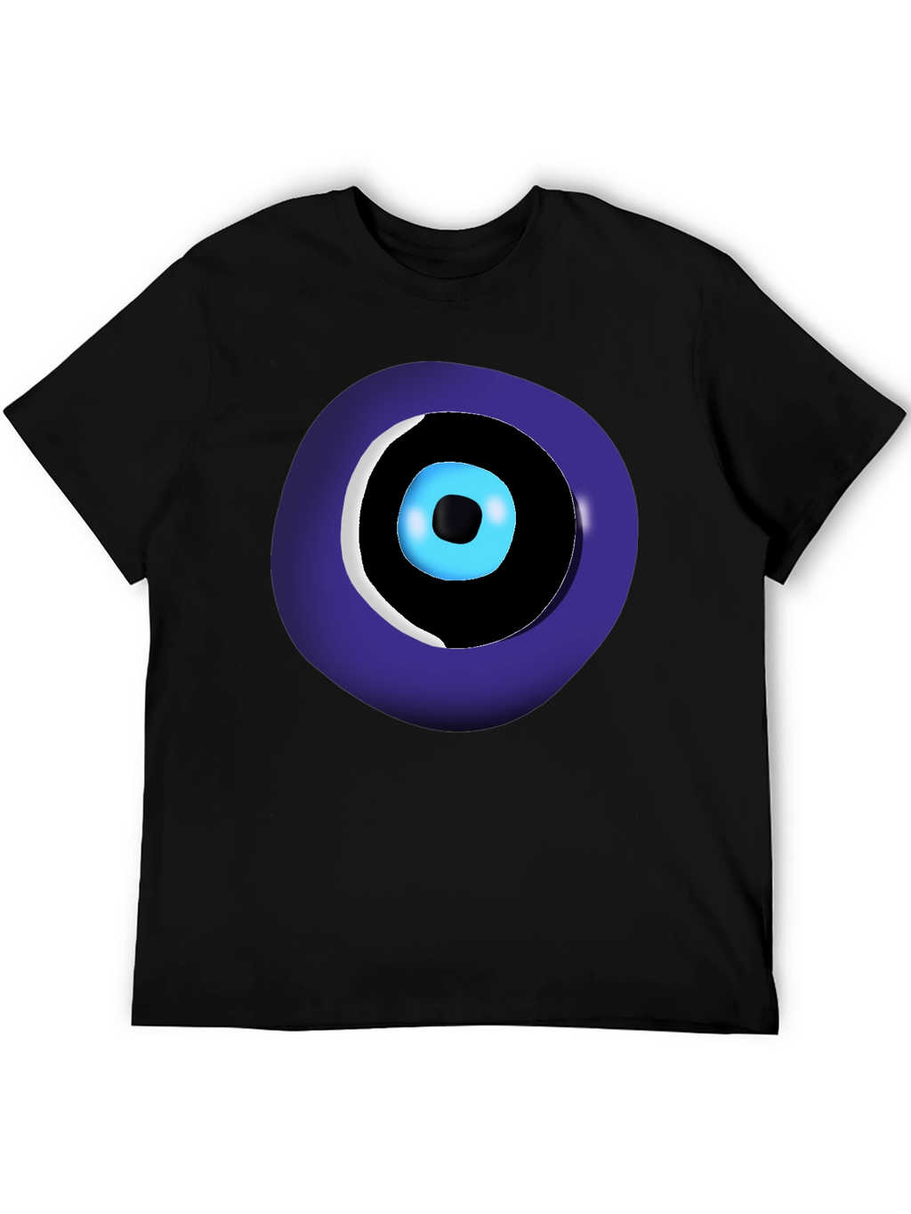Evil Eye Graphic Tee - Black Unisex Crew Neck