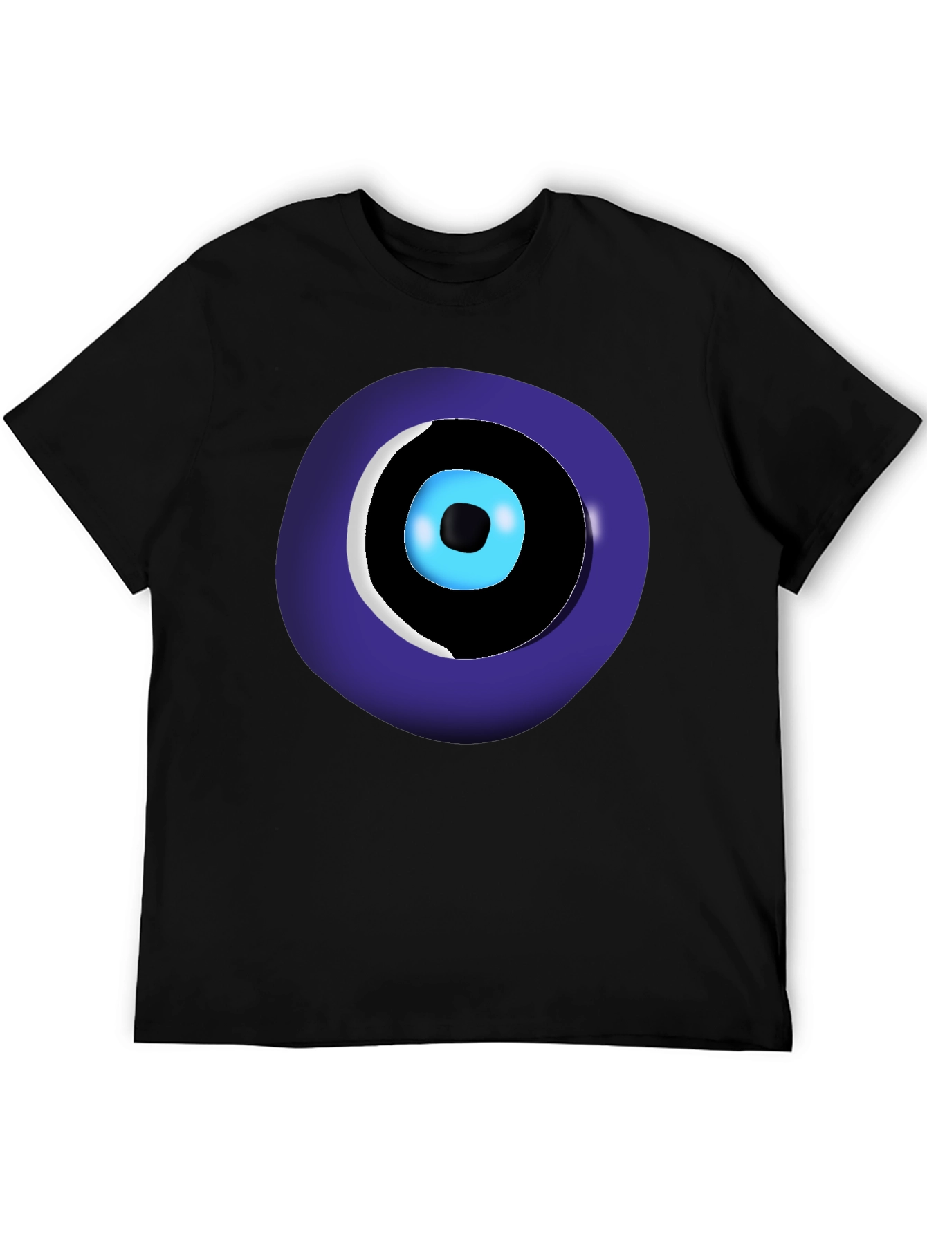 Evil Eye Graphic Tee - Black Unisex Crew Neck