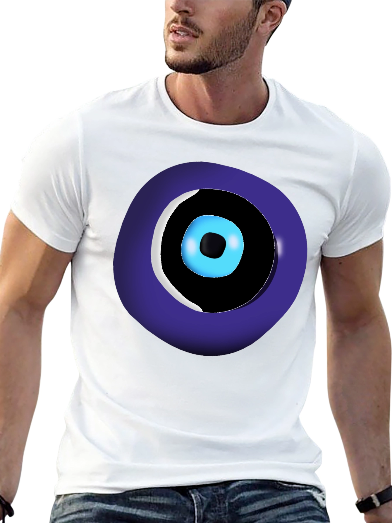 Evil Eye Graphic Tee - Black Unisex Crew Neck