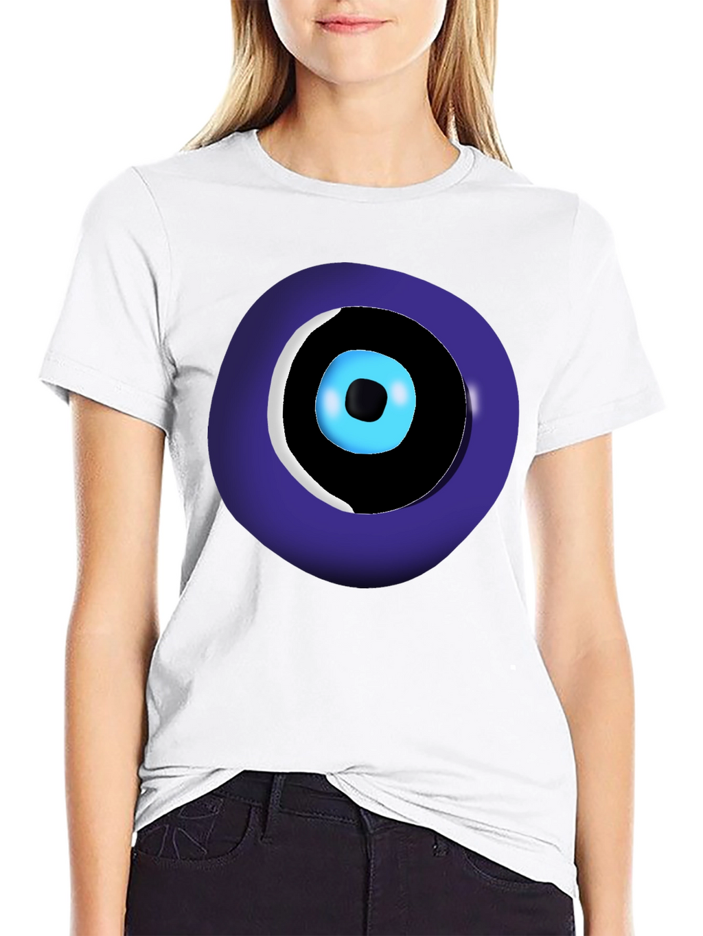 Evil Eye Graphic Tee - Black Unisex Crew Neck