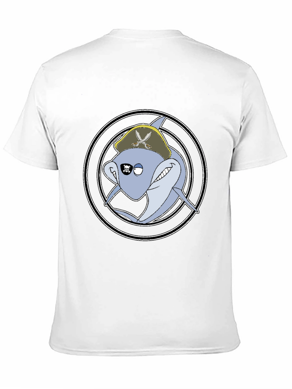 Pirate Shark Graphic Tee - Mens Black T-Shirt