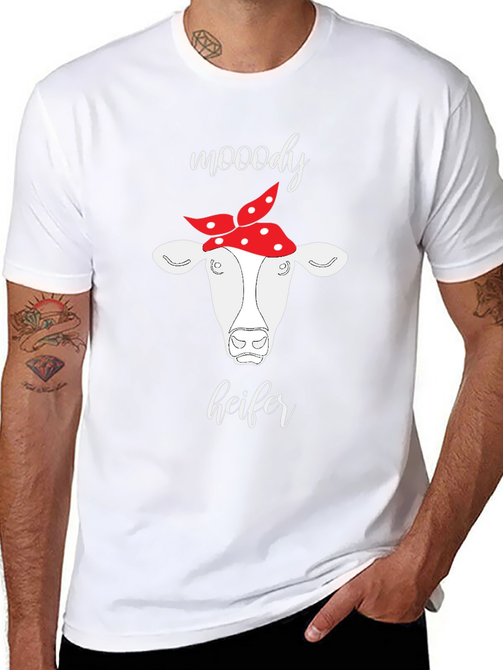 Moody Heifer Graphic T-Shirt