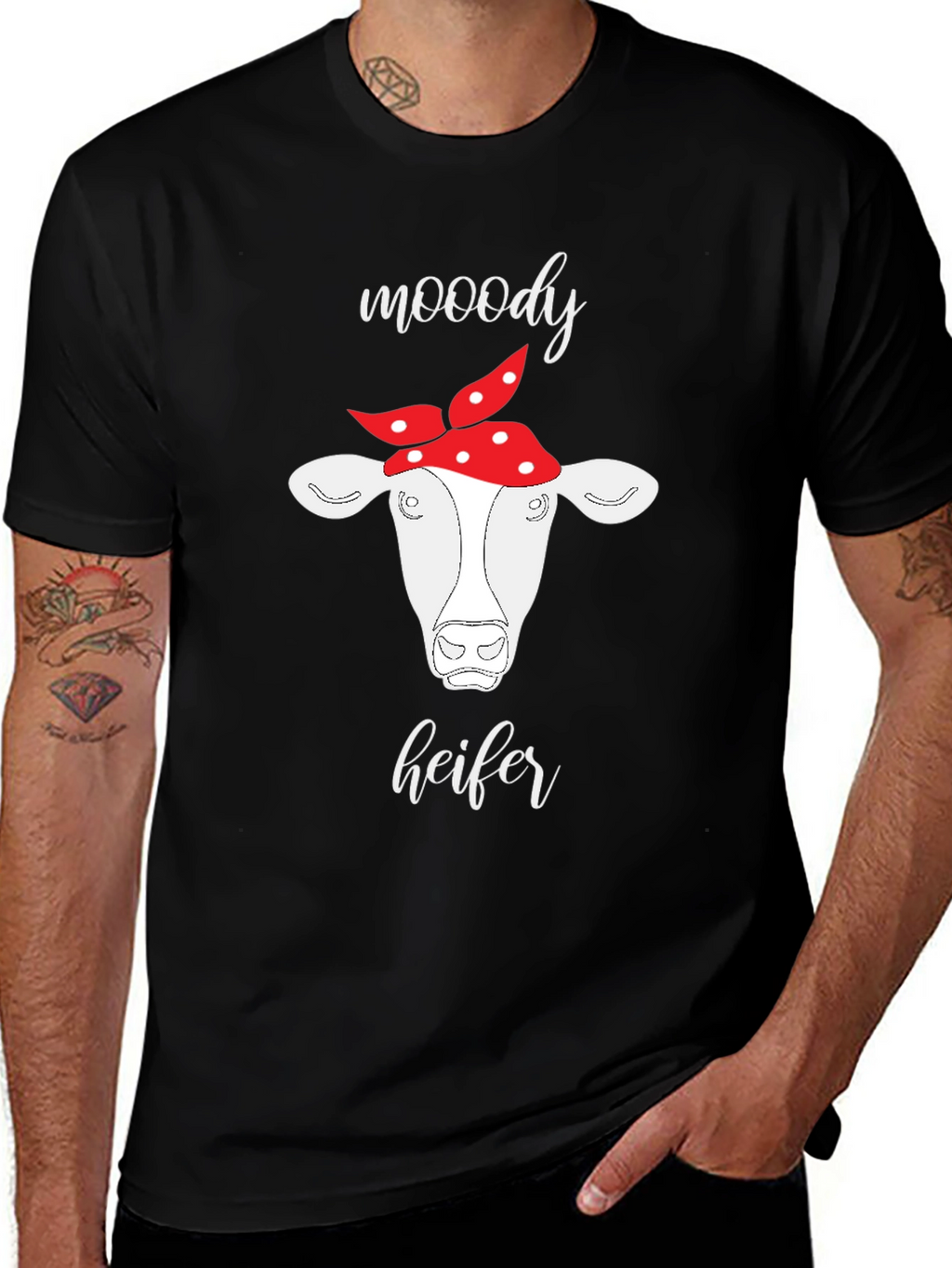 Moody Heifer Graphic T-Shirt