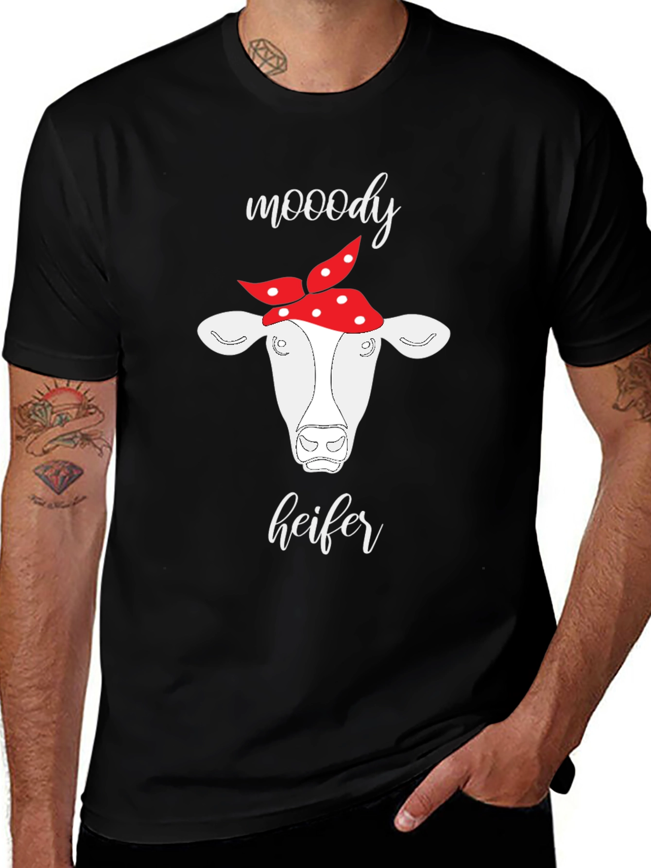 Moody Heifer Graphic T-Shirt