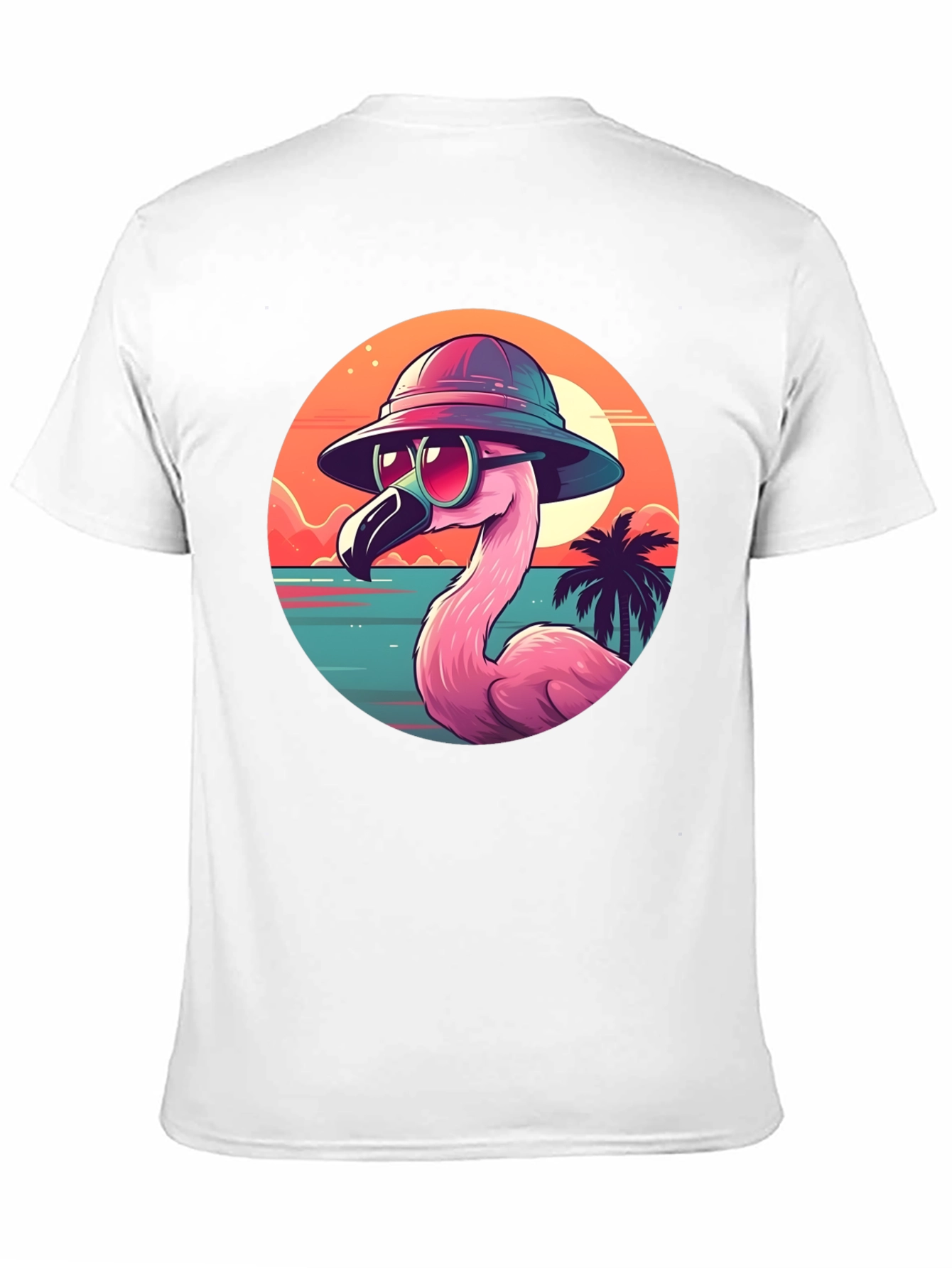Cool Flamingo Graphic Tee - Tropical Beach Vibes