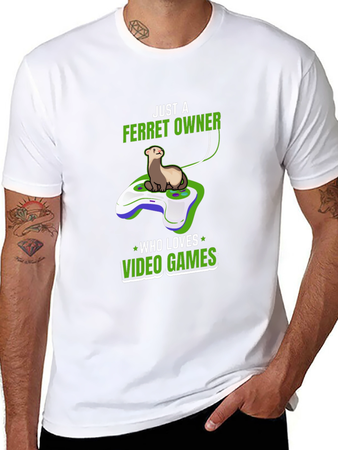 Ferret Owner Video Game Lover Graphic Tee