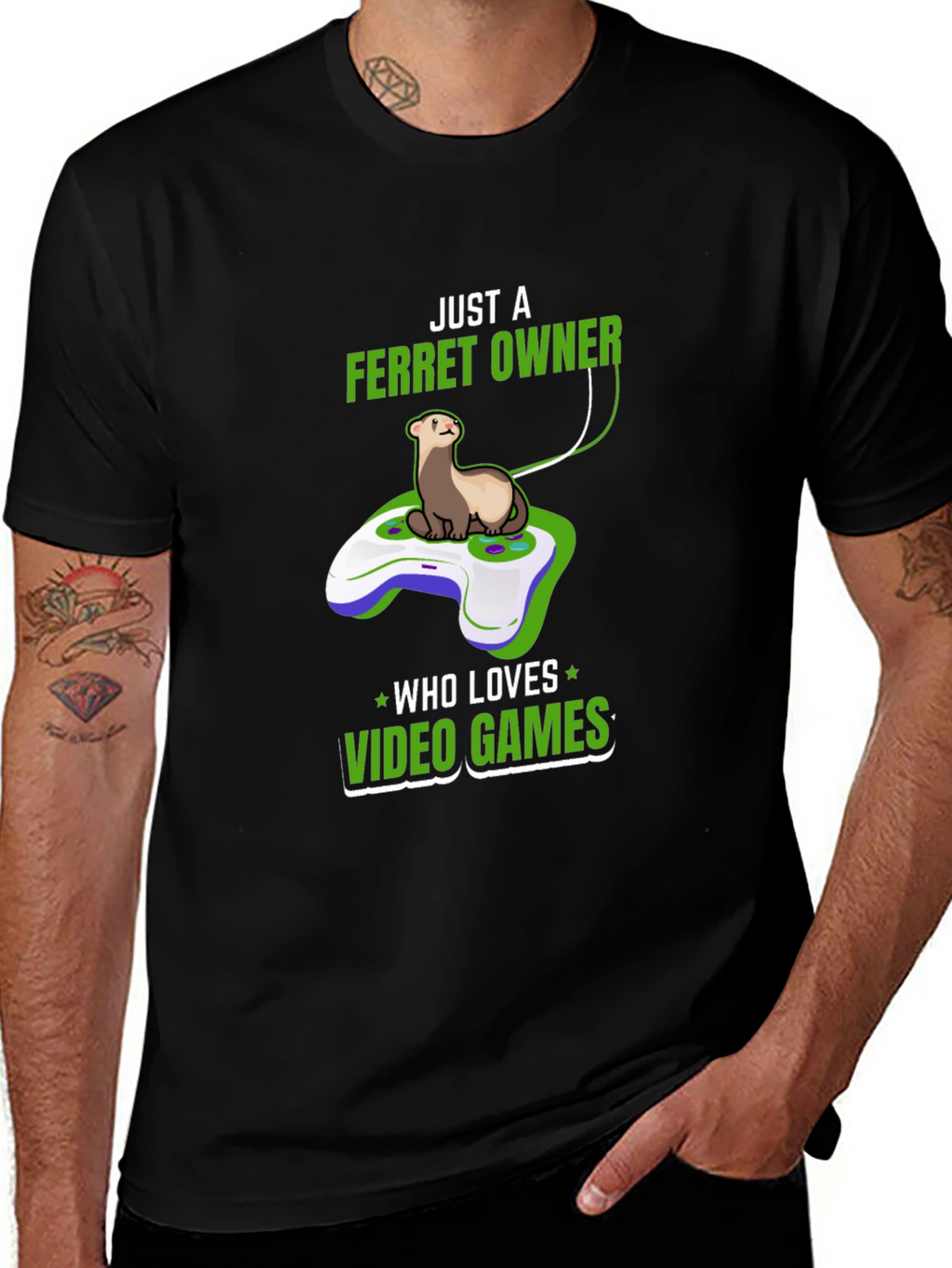 Ferret Owner Video Game Lover Graphic Tee