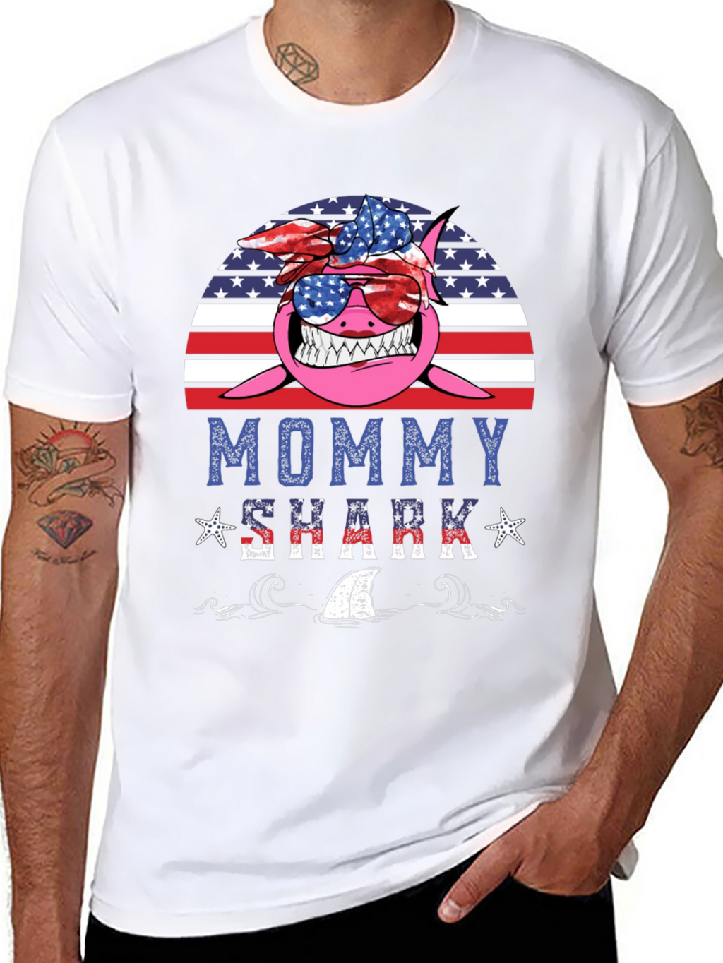Mommy Shark USA Graphic Tee