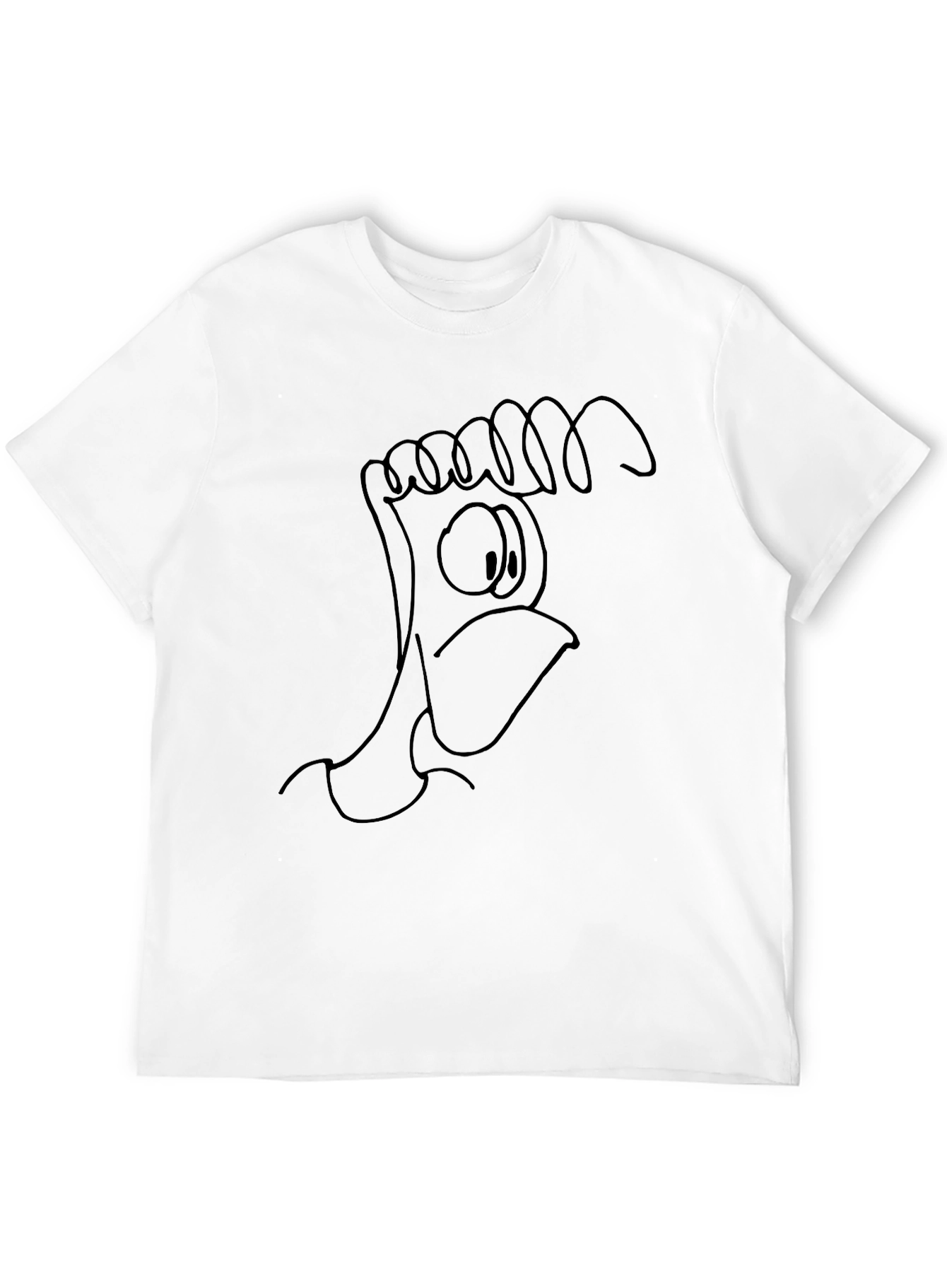 Unique Cartoon Chicken Graphic Black T-Shirt