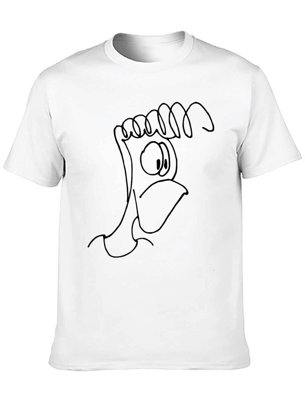 Unique Cartoon Chicken Graphic Black T-Shirt