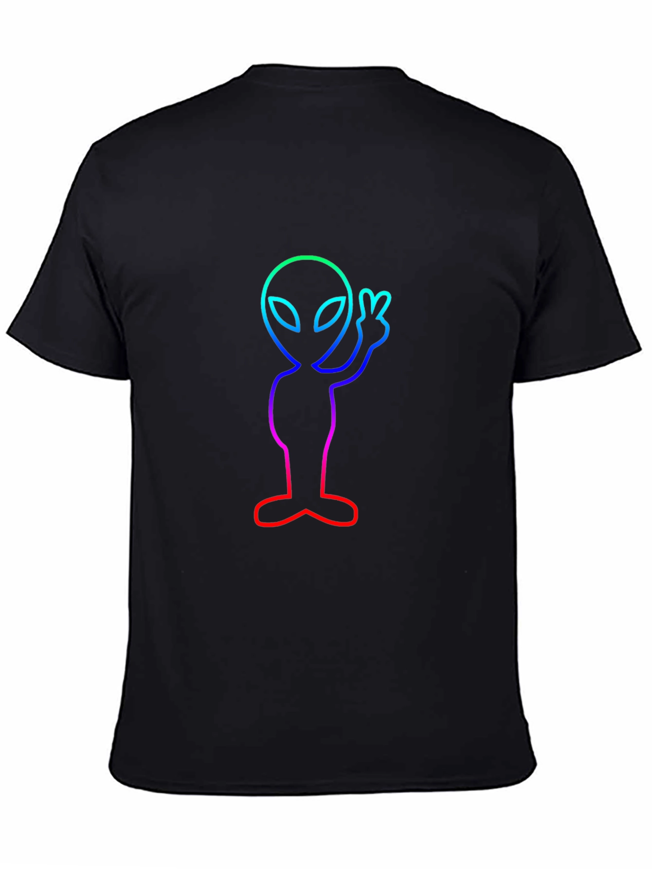 Neon Alien Peace Sign T-Shirt - Trendy Graphic Tee