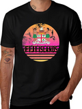 Fiji Islands Retro Sunset Graphic T-Shirt