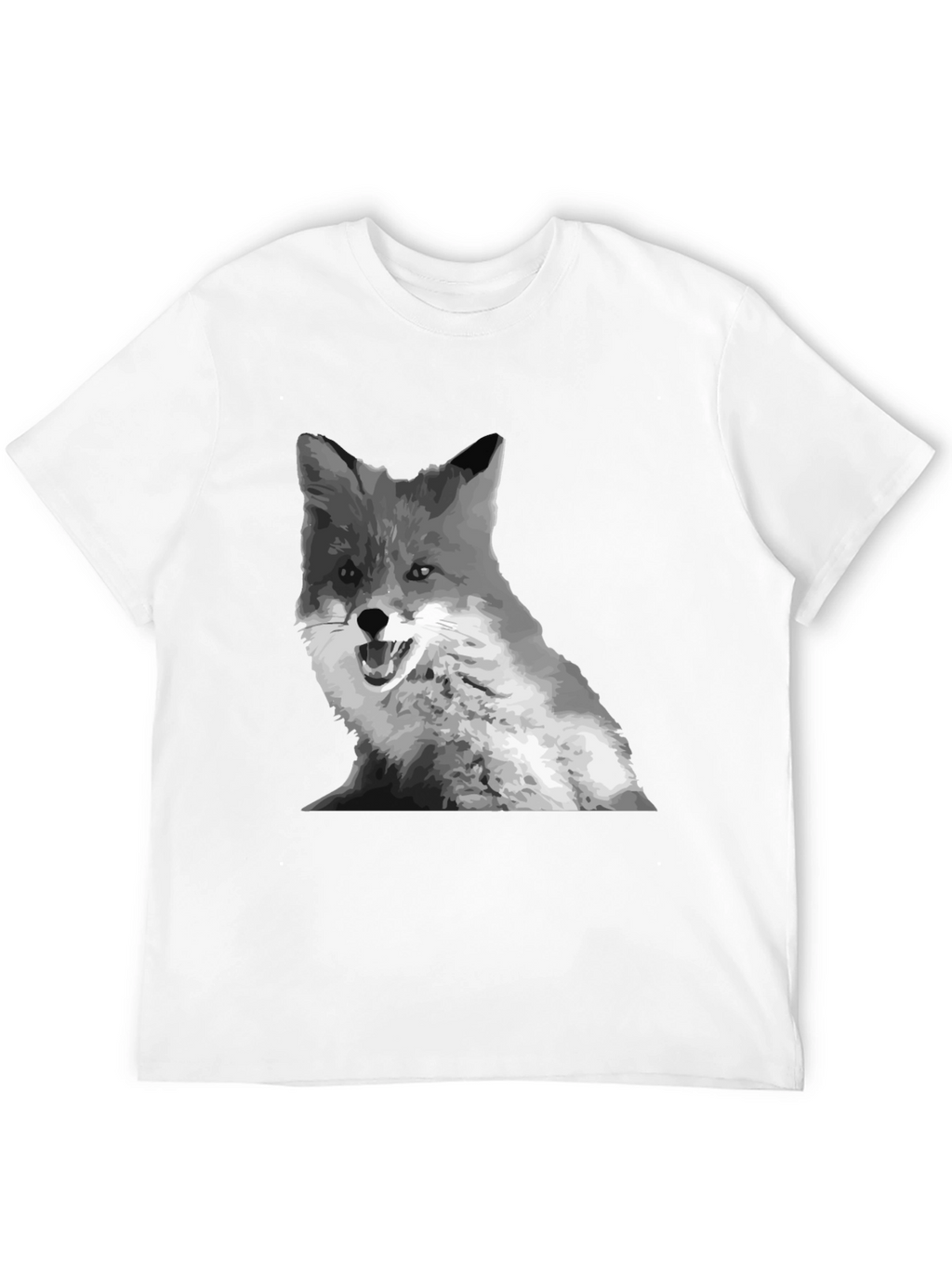 Fox Graphic Print Crew Neck T-Shirt