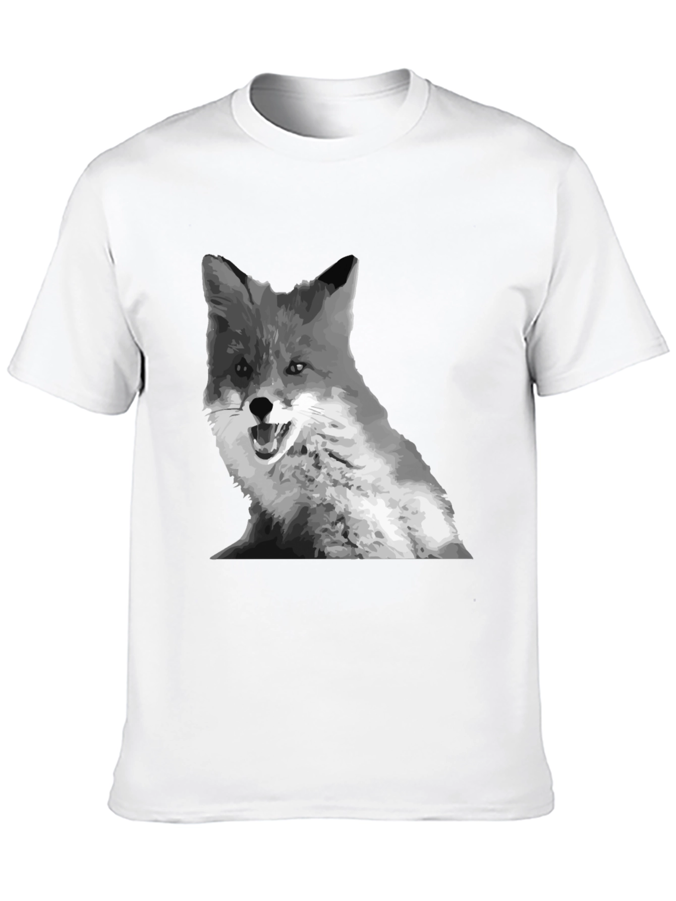 Fox Graphic Print Crew Neck T-Shirt