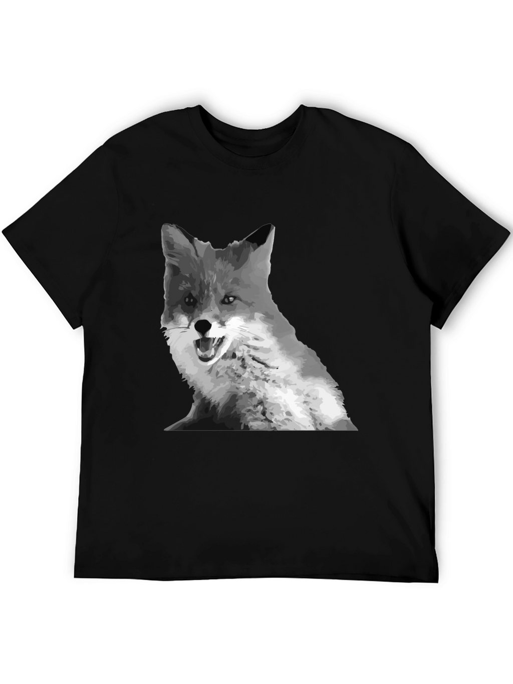 Fox Graphic Print Crew Neck T-Shirt