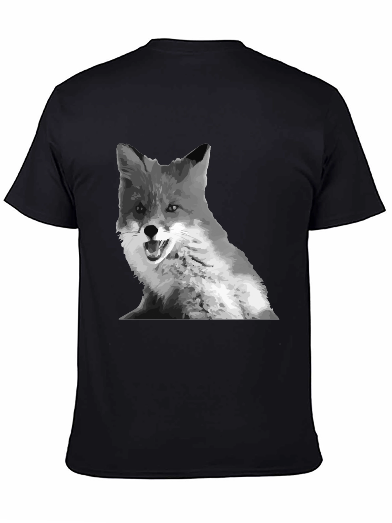 Fox Graphic Print Crew Neck T-Shirt