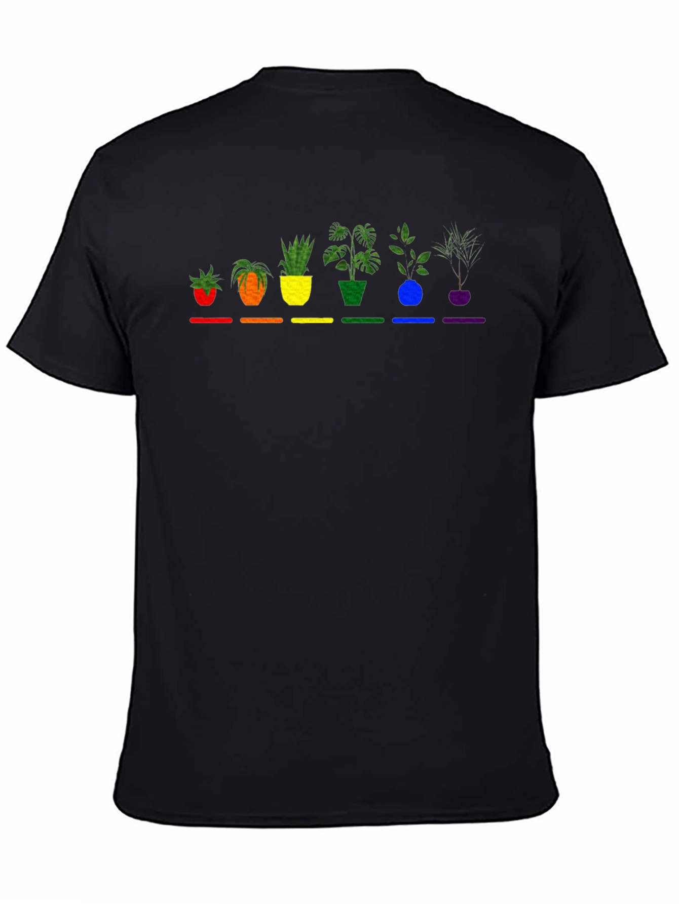 Rainbow Potted Plants Graphic Tee
