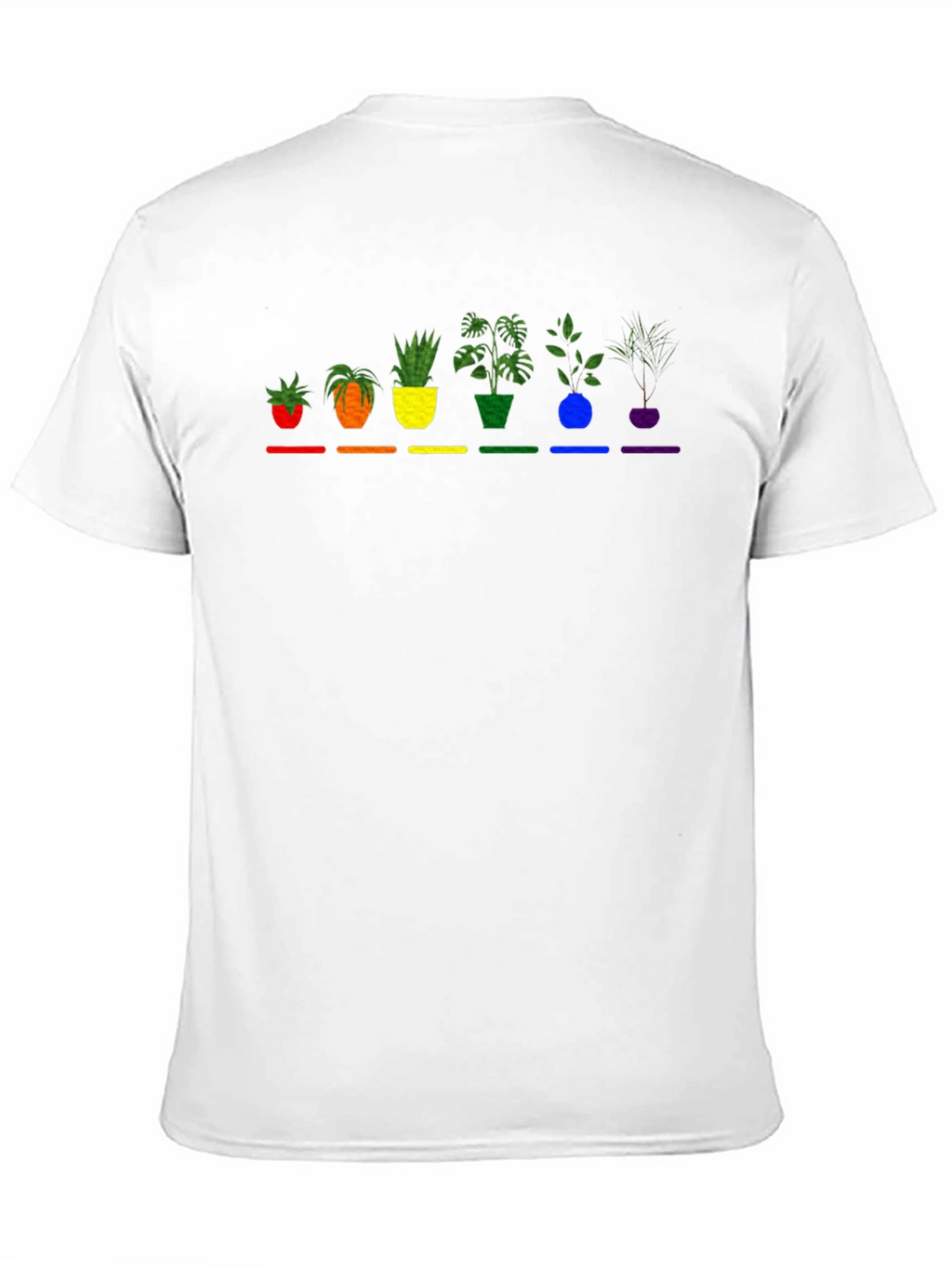 Rainbow Potted Plants Graphic Tee