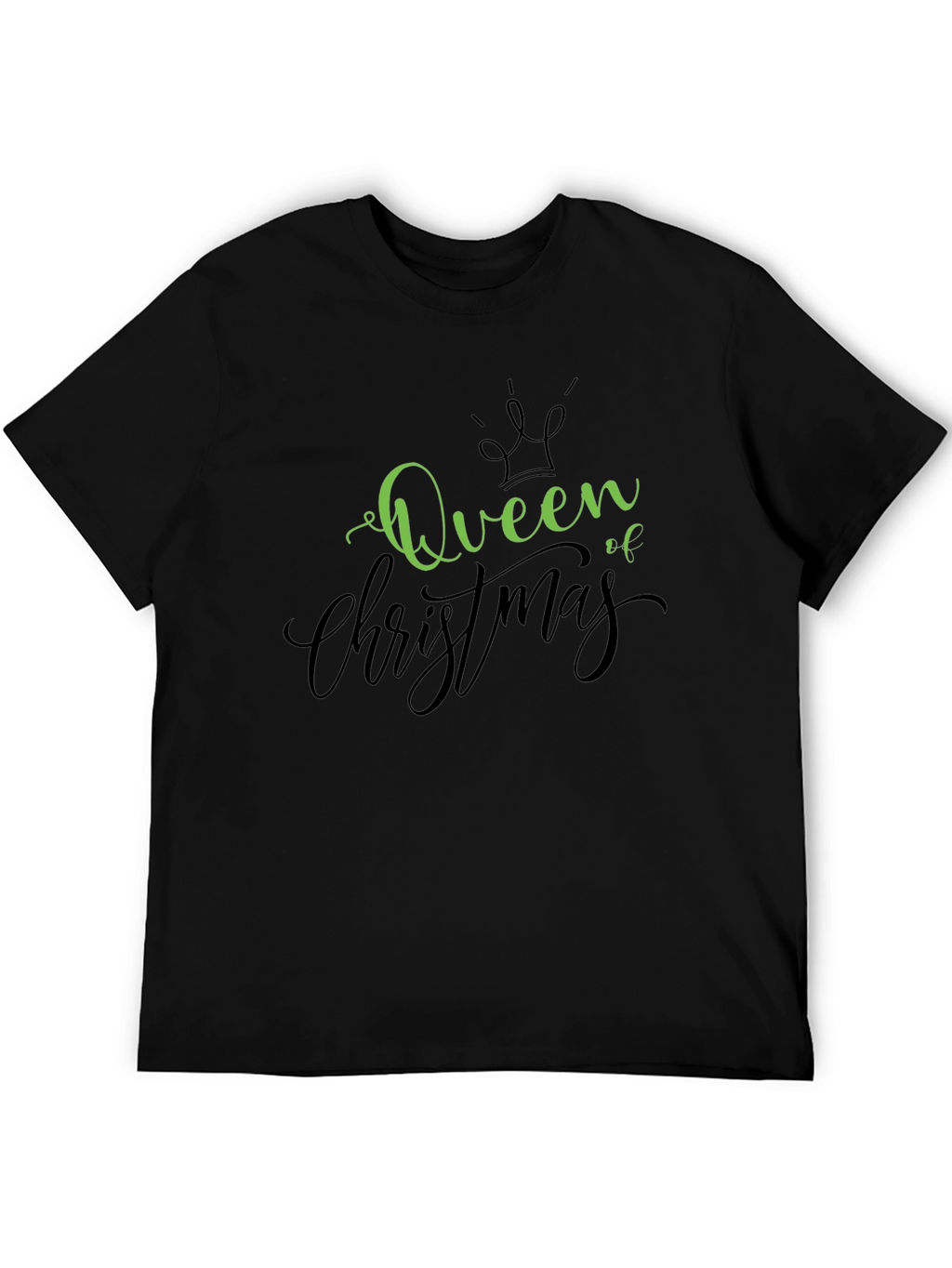 Queen of Christmas Black T-Shirt