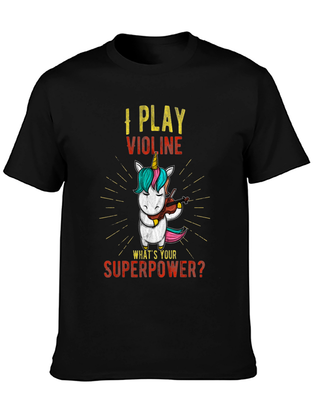 I Play Violin Unicorn T-Shirt