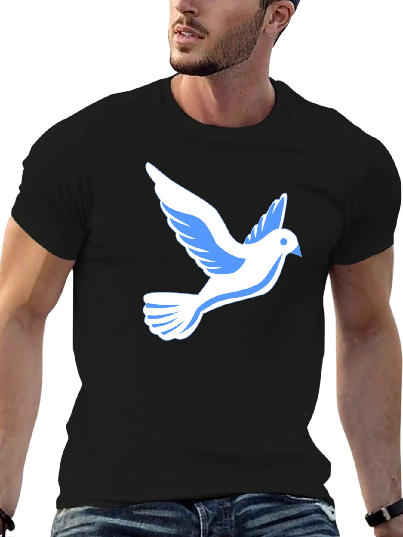 Peace Dove Graphic Tee - Stylish Black T-Shirt