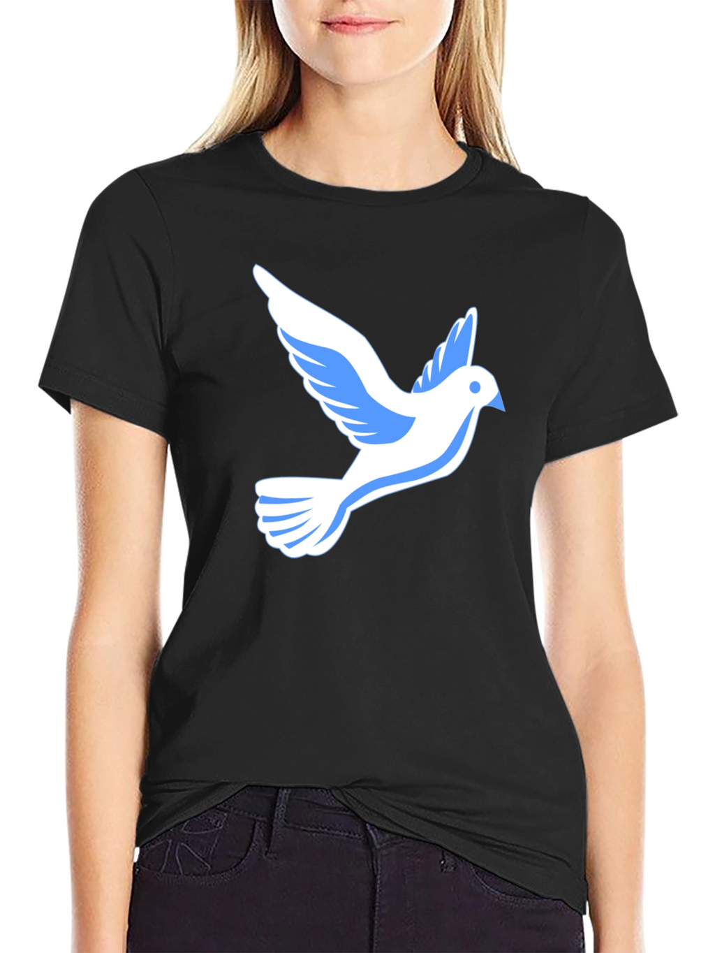 Peace Dove Graphic Tee - Stylish Black T-Shirt