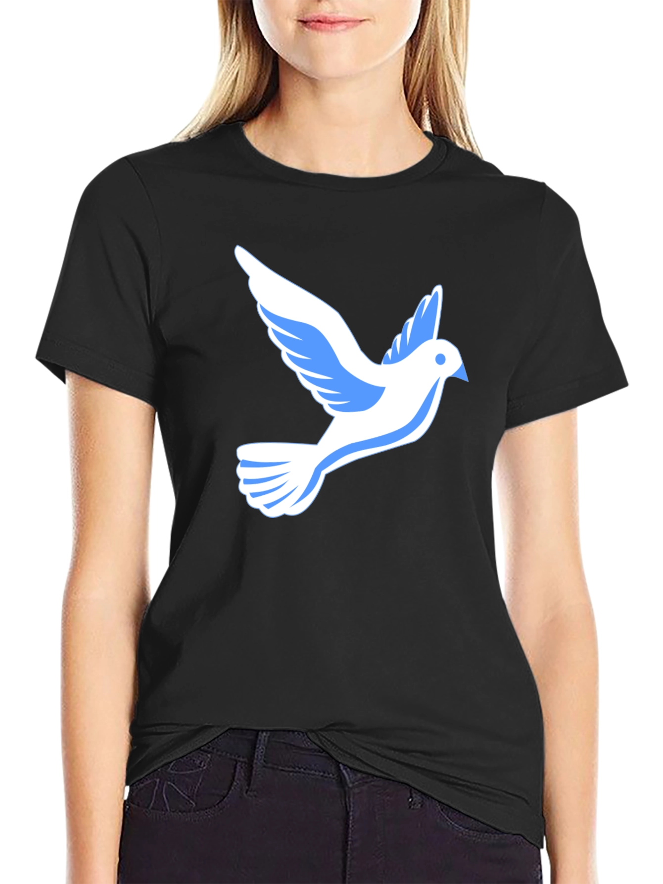 Peace Dove Graphic Tee - Stylish Black T-Shirt