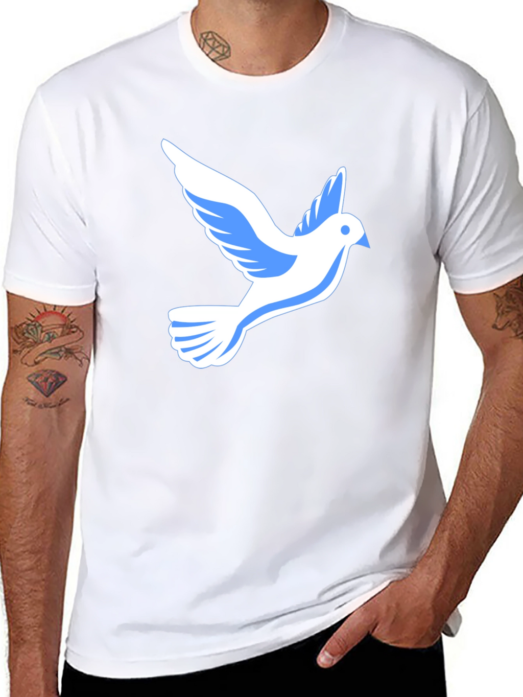 Peace Dove Graphic Tee - Stylish Black T-Shirt