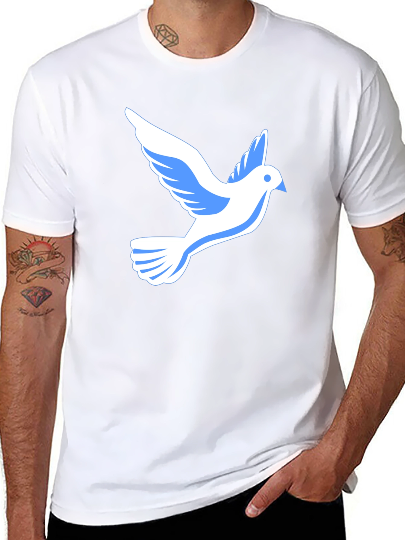 Peace Dove Graphic Tee - Stylish Black T-Shirt