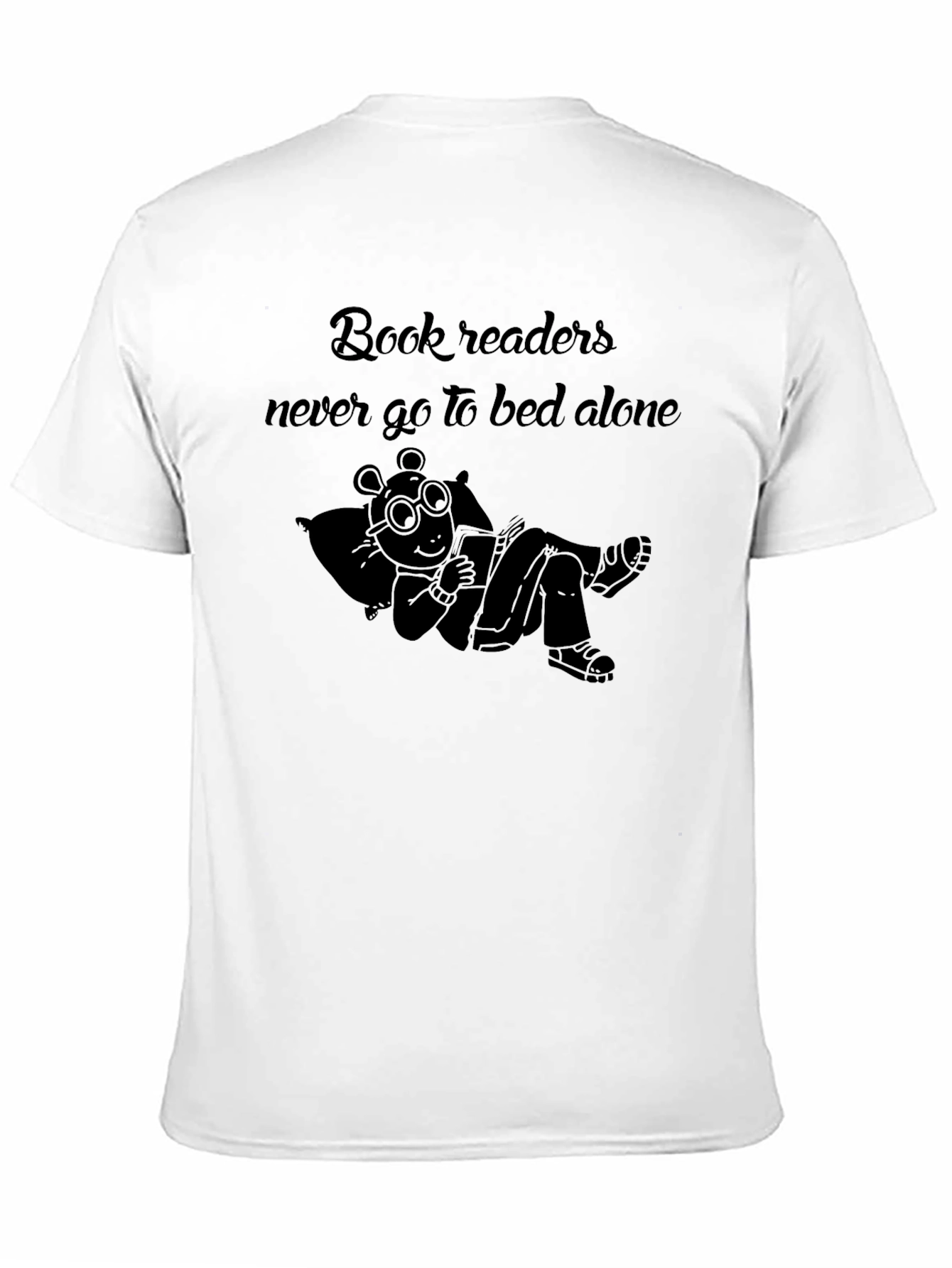 Book Readers Never Go To Bed Alone Black T-Shirt