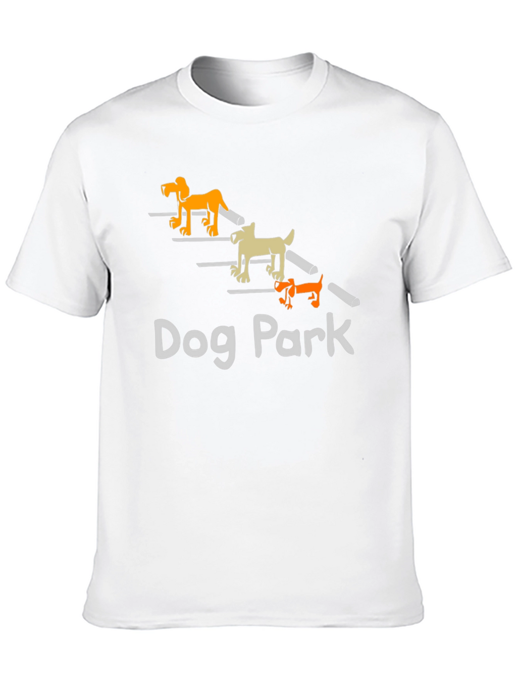 Dog Park Cartoon Graphic T-Shirt