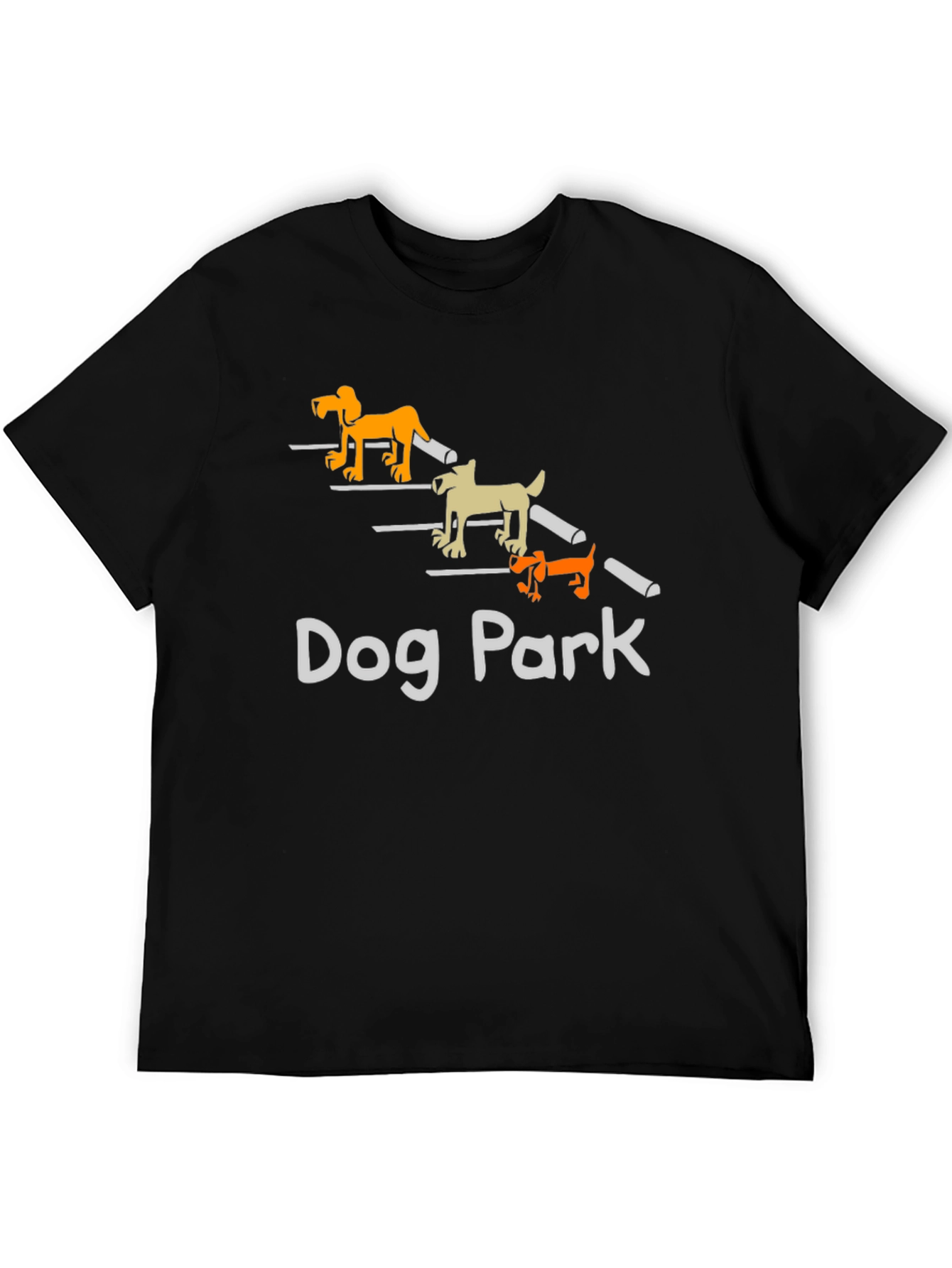 Dog Park Cartoon Graphic T-Shirt