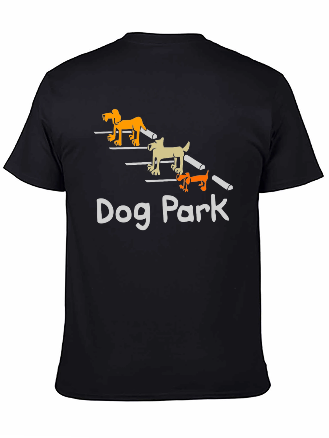 Dog Park Cartoon Graphic T-Shirt
