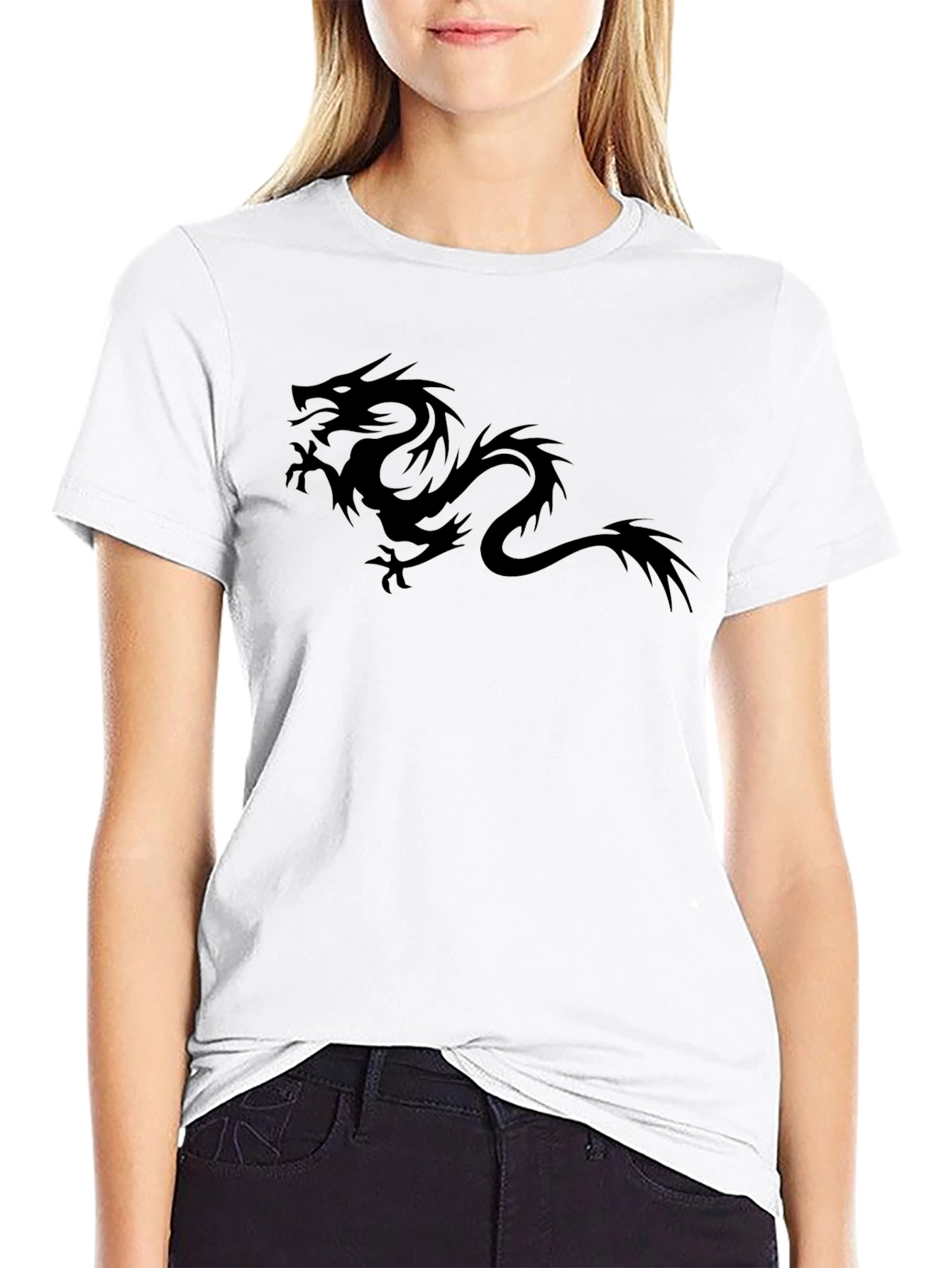 Black Dragon Graphic Tee - Mens Casual Shirt