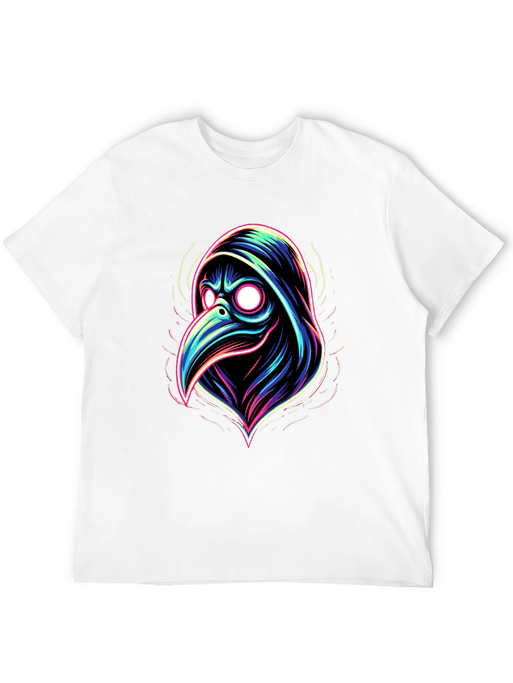 Plague Doctor Neon Graphic T-Shirt
