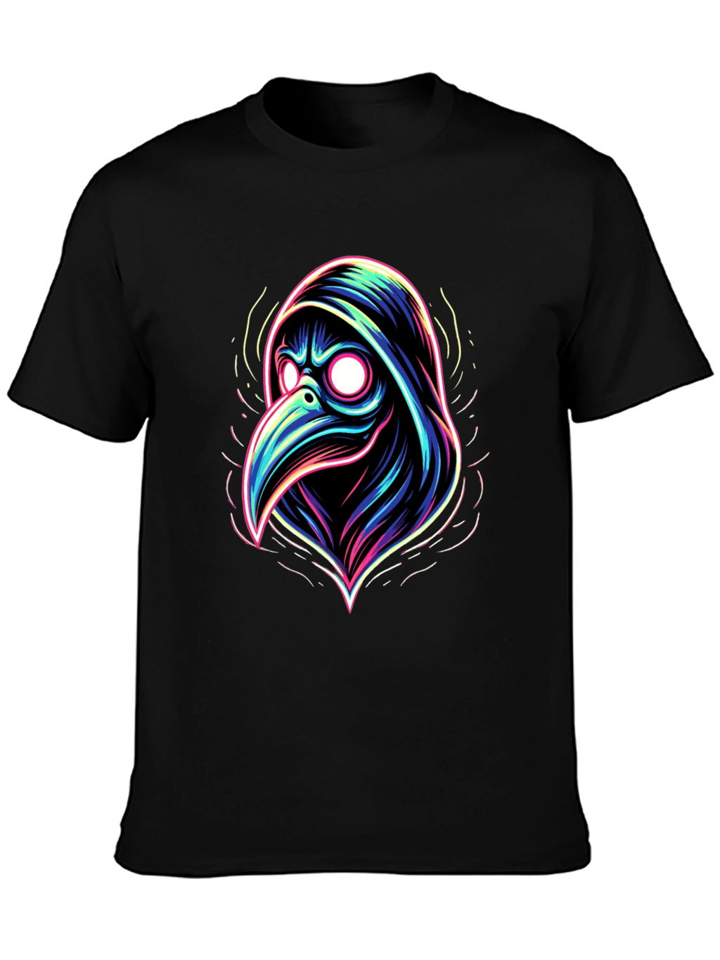 Plague Doctor Neon Graphic T-Shirt