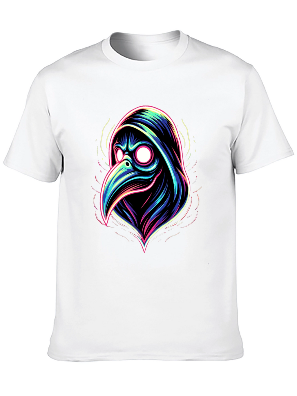 Plague Doctor Neon Graphic T-Shirt