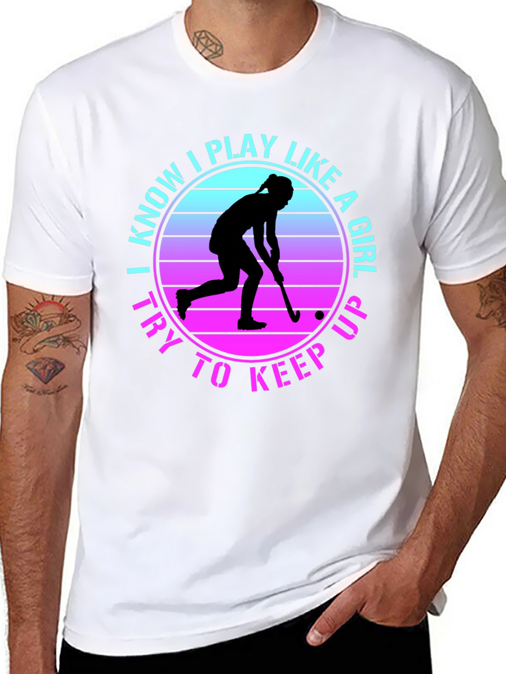 I Play Like a Girl Field Hockey Tee