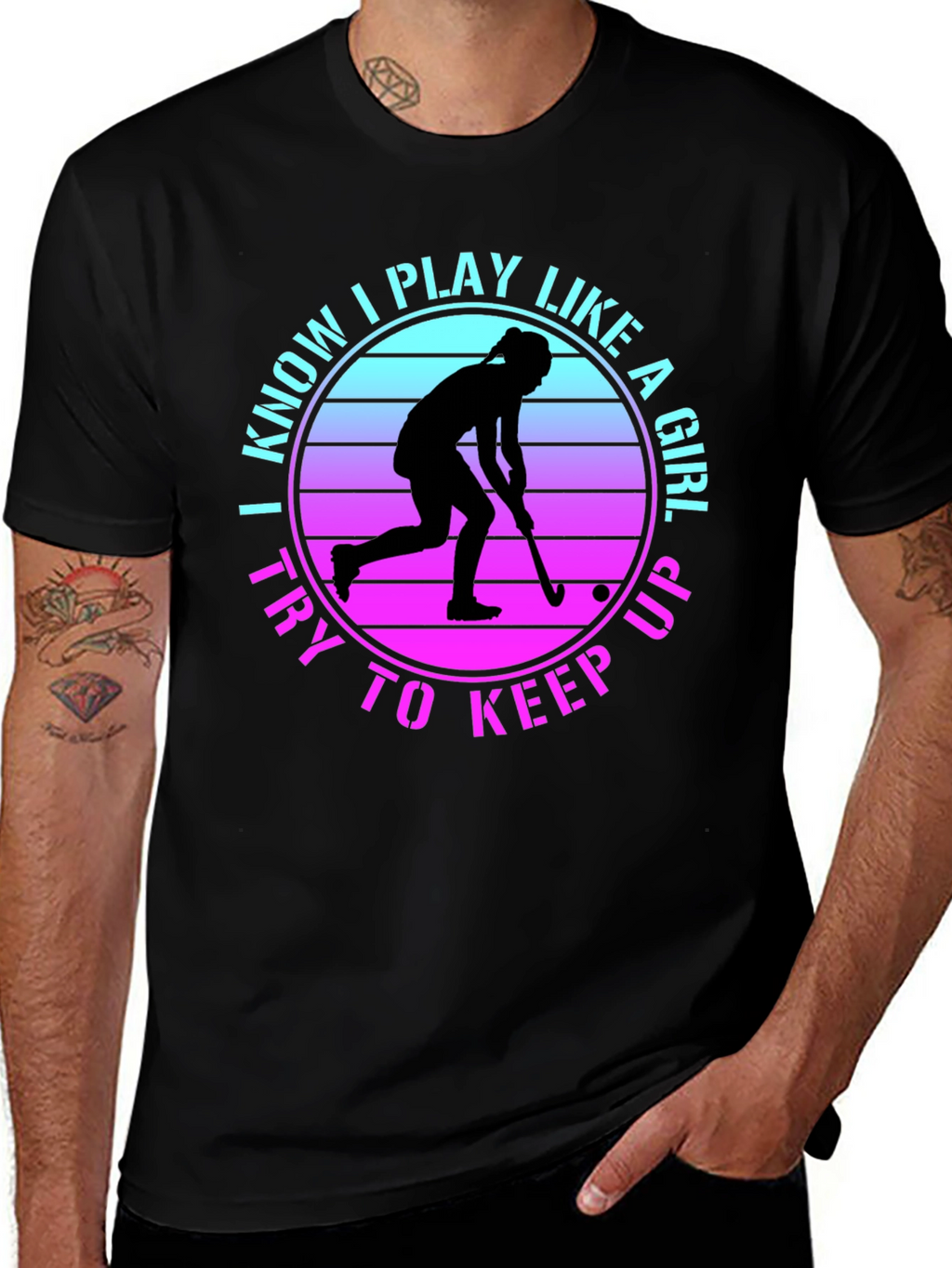 I Play Like a Girl Field Hockey Tee