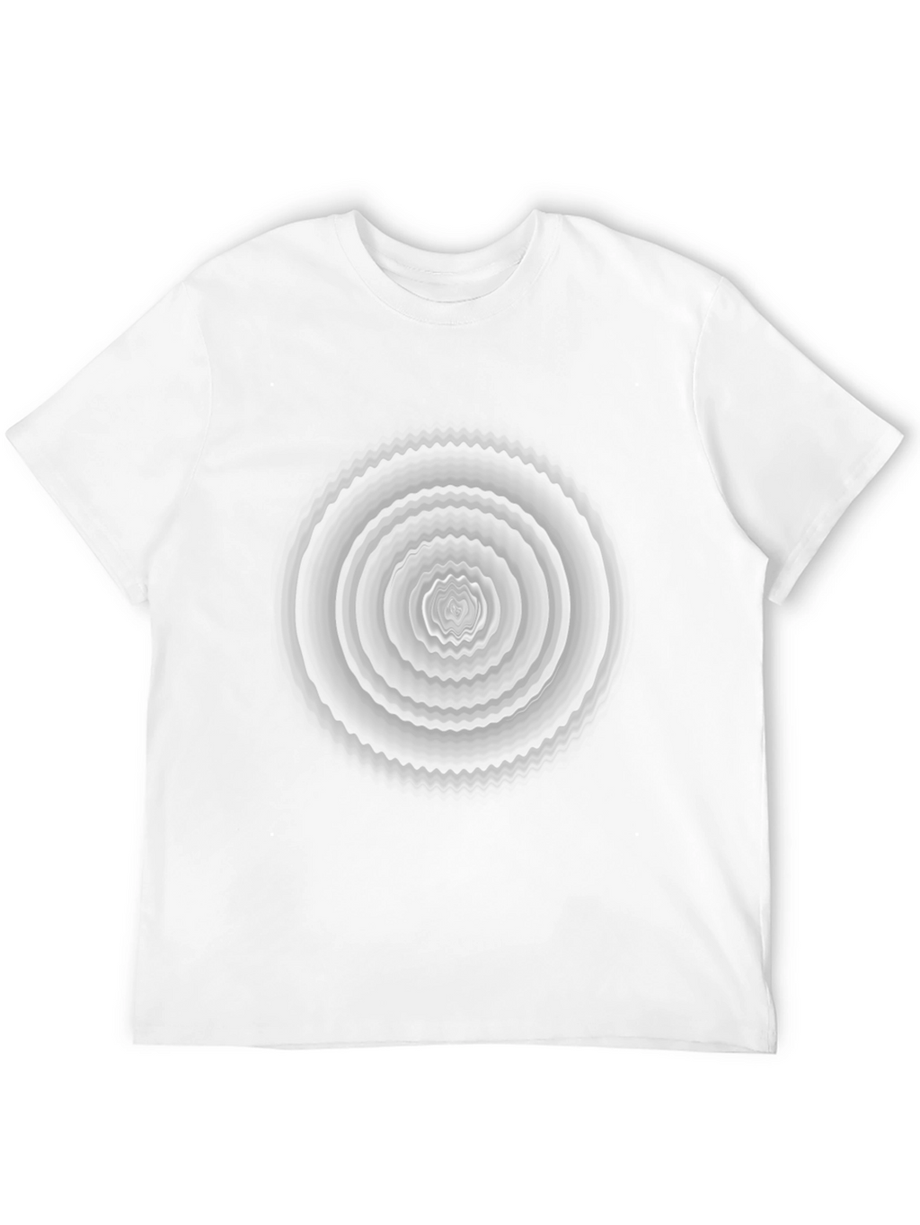 Abstract Vortex Graphic Print Black T-Shirt