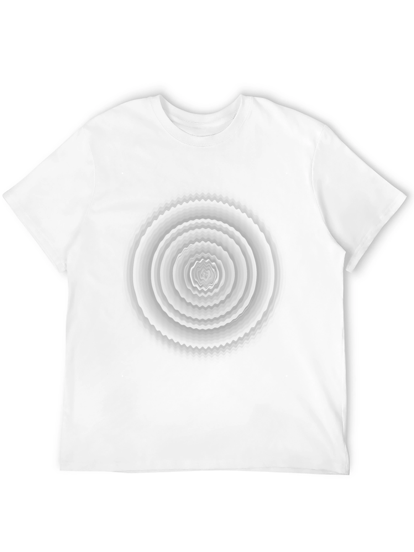 Abstract Vortex Graphic Print Black T-Shirt