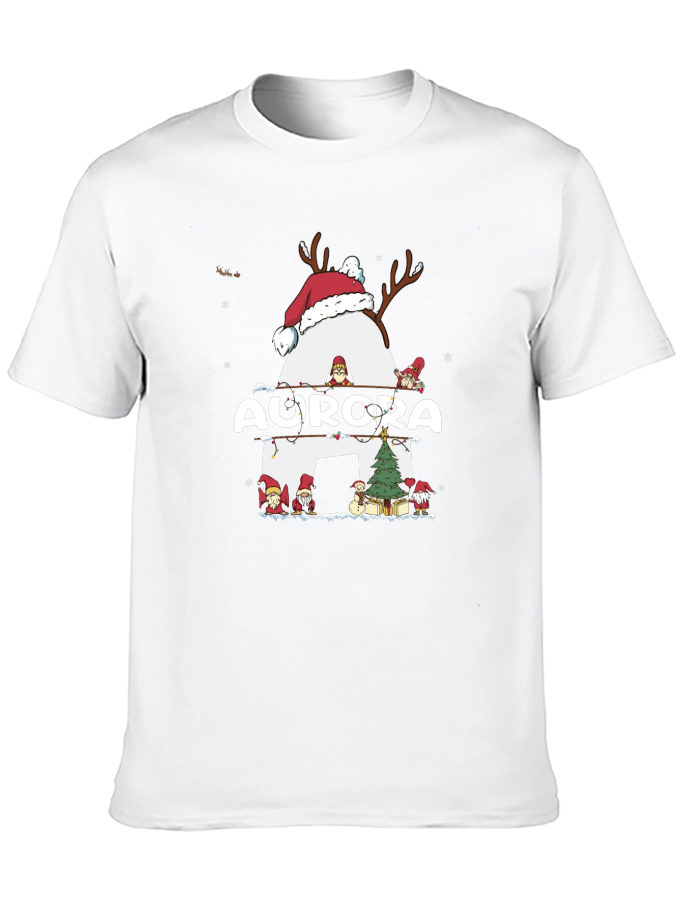 Aurora Christmas Reindeer T-Shirt