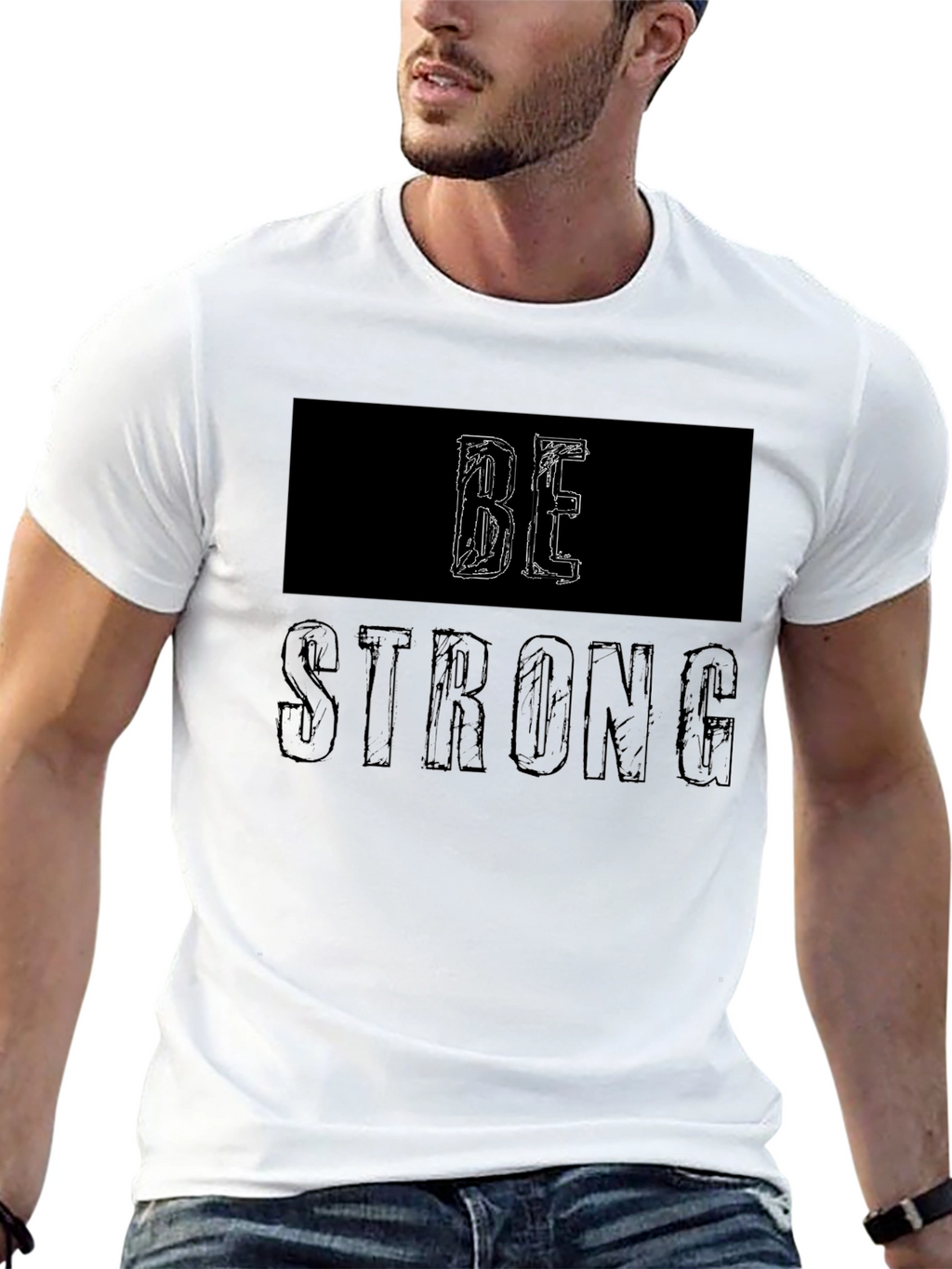 Be Strong Graphic Tee - Black