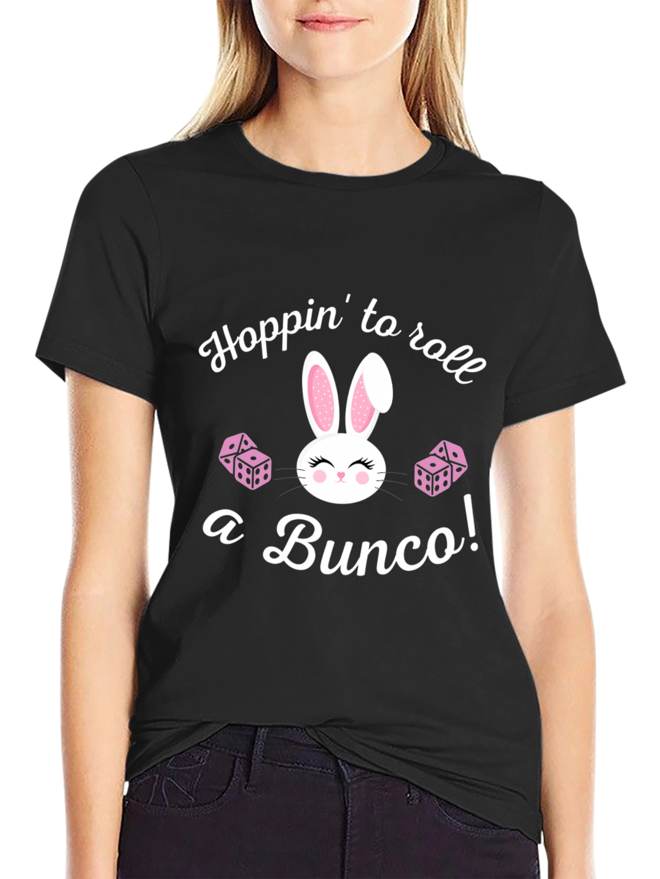 Bunco Bunny T-Shirt: Hoppin to Roll