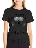 Cat Goggles Graphic Tee - Hello Novelty T-Shirt