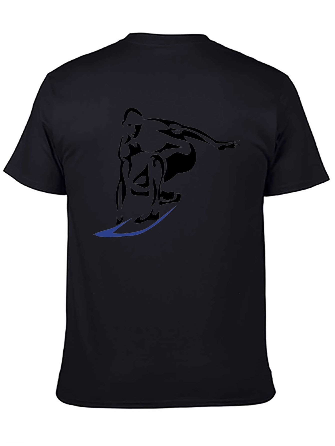 Surfer Graphic Tee - Cool Black T-Shirt